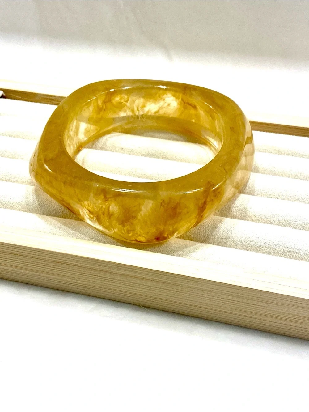 Golden Amber Women's Bangle Bracelet
